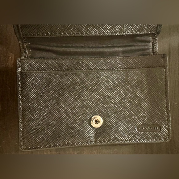 COACH Textured Black Wallet - Picture 6 of 8